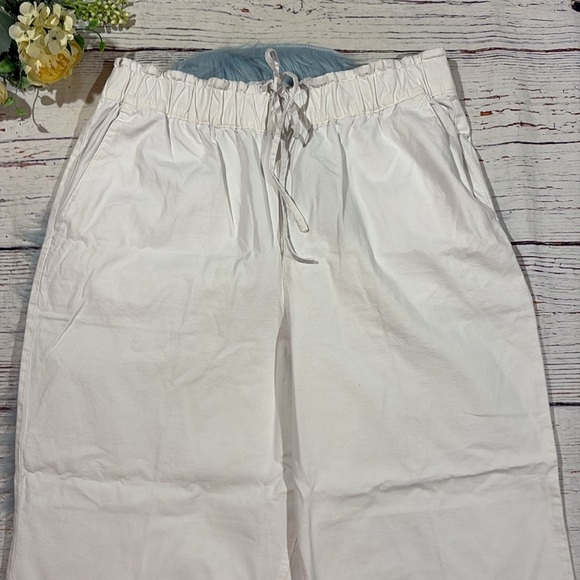 NWT J. Crew Drawstring pant straight leg white in cotton blend - Picture 6 of 10